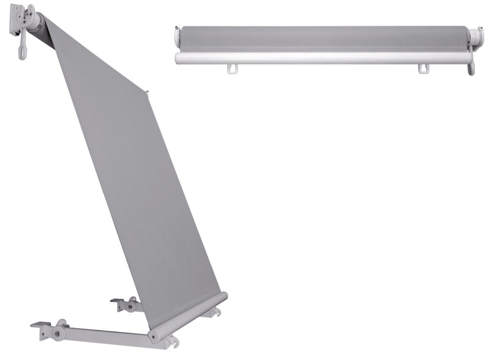 Balkon napellenző kinyitva és csukva